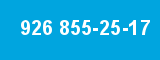 926 855-25-17 926 855-25-17